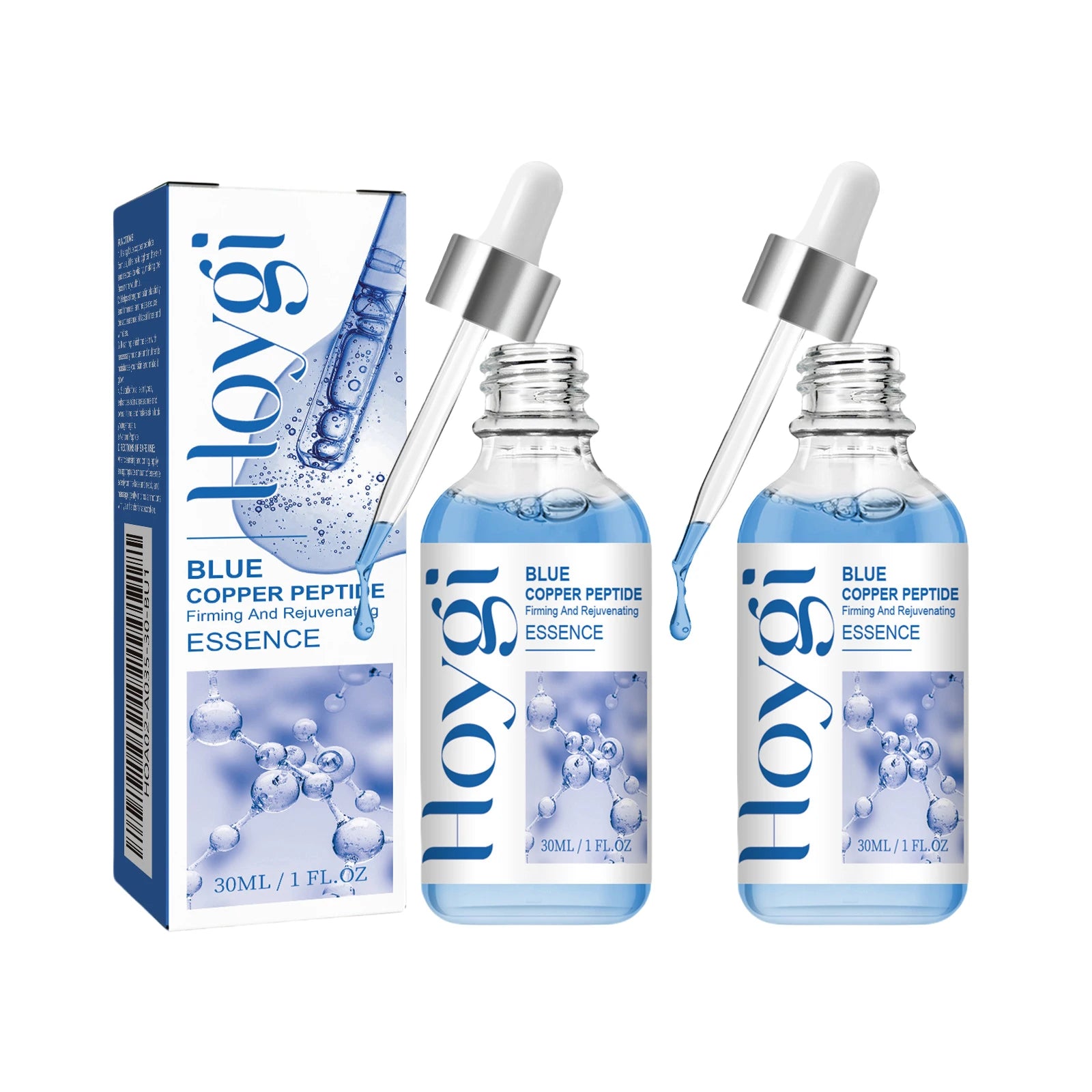 Hoygi Blue Copper Peptide Firming Serum Collagen Boost Repair Hydrating All Skin Types Fast Absorbing Non Irritating