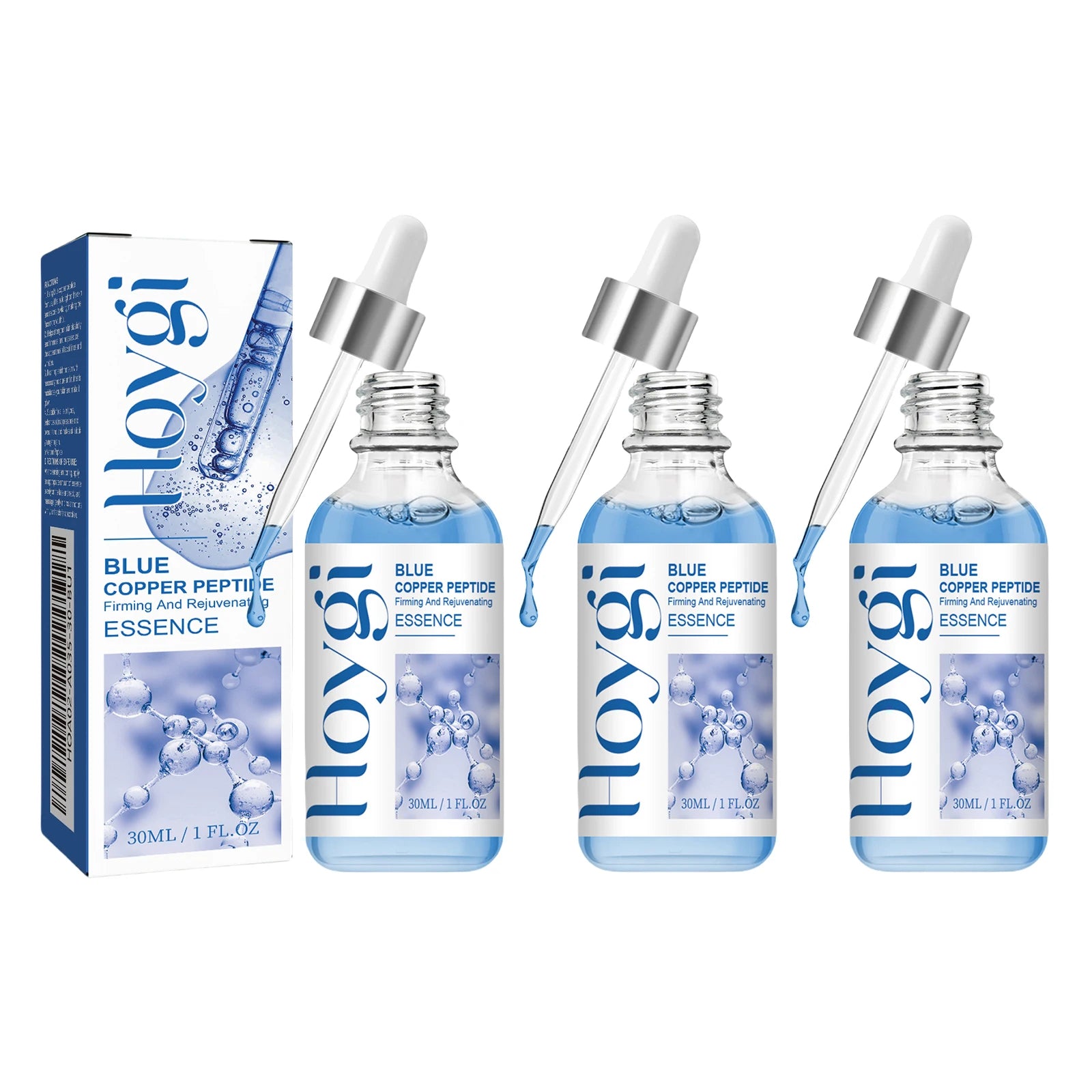 Hoygi Blue Copper Peptide Firming Serum Collagen Boost Repair Hydrating All Skin Types Fast Absorbing Non Irritating