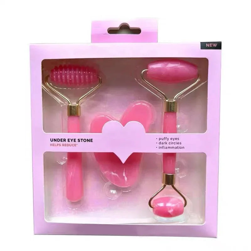 【Hot sales】Juego de Herramientas de belleza de 3 piezas con caja de regalo Facial scraping, essential oil massage stick
