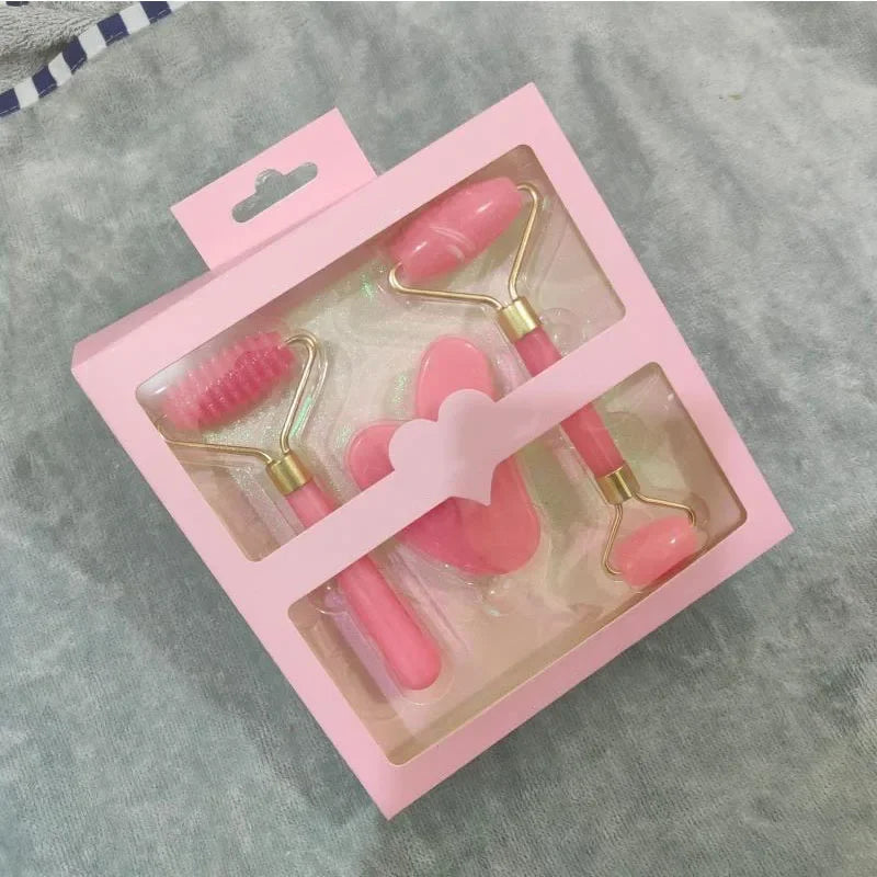 【Hot sales】Juego de Herramientas de belleza de 3 piezas con caja de regalo Facial scraping, essential oil massage stick
