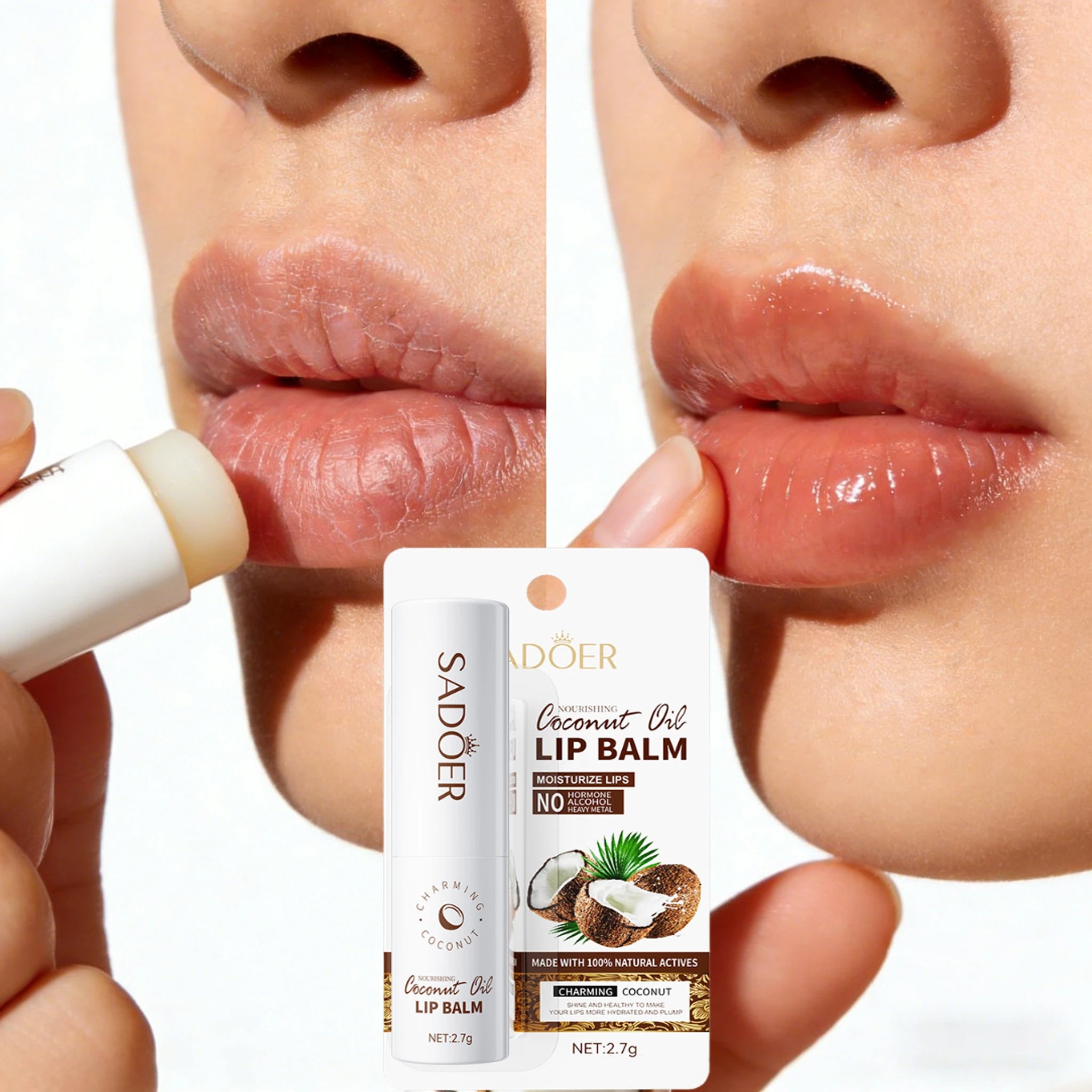 Coconut Lip Balm - Sustained Nourishment and Hydration for All Genders - Everyday Lip Care.