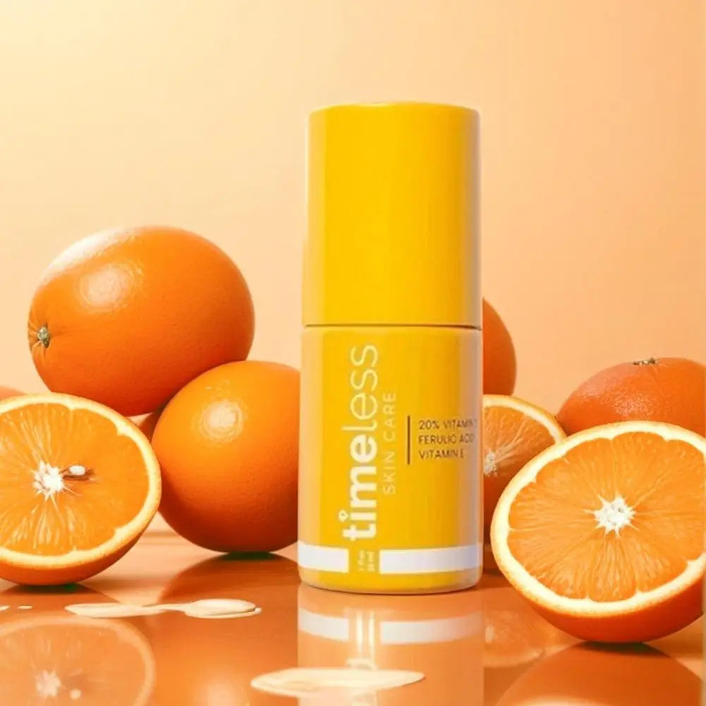 Timeless Skin Care 20% Vitamin C Serum Vitamin E Ferulic Acid Moisturizing Firming Orange Collagen Facial Essence, 30ml original