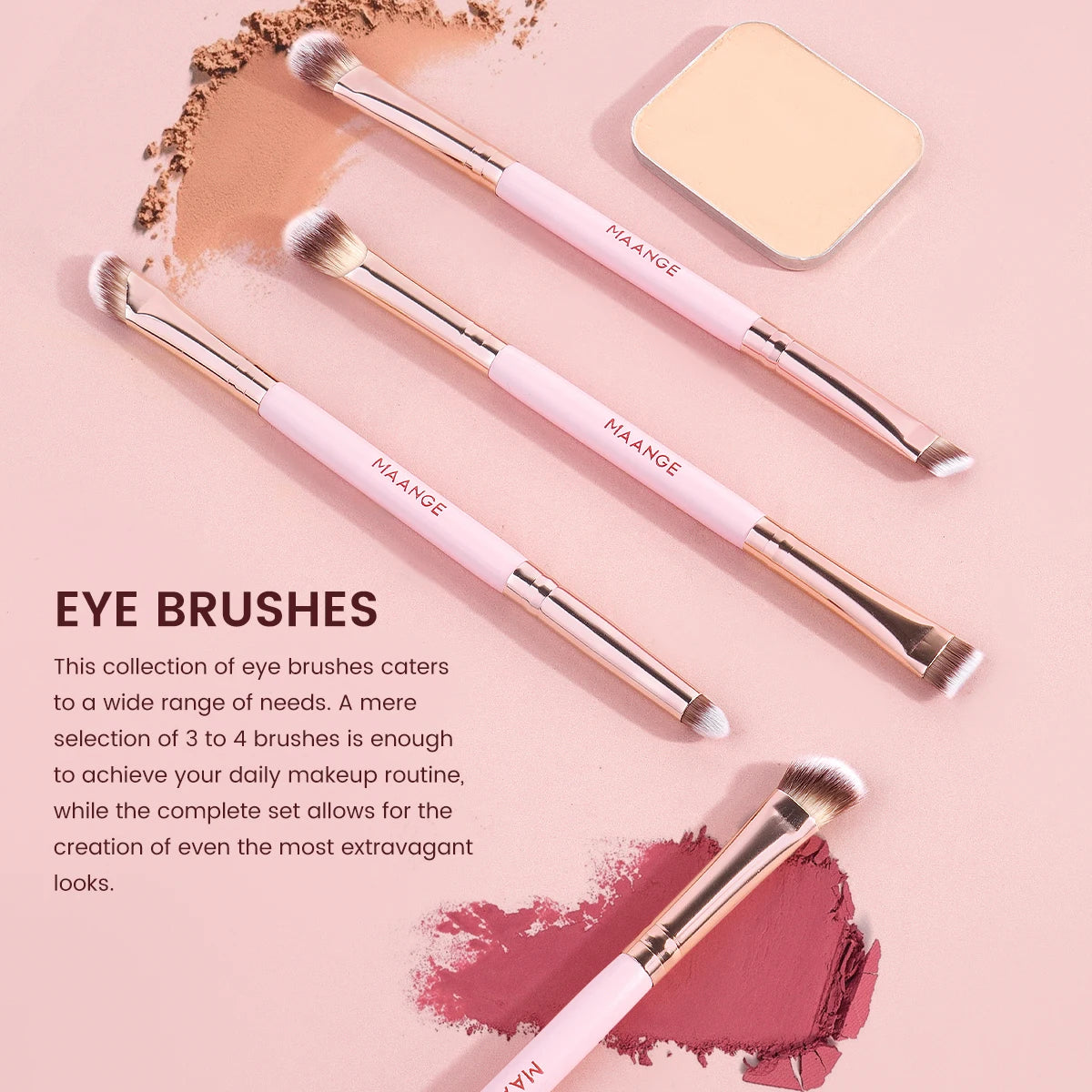 MAANGE 7pcs Double Head Makeup Brushes Dense Foundation Concealer Liquid Cream Blending Detail Eyeshadow Brushes Beauty Tools