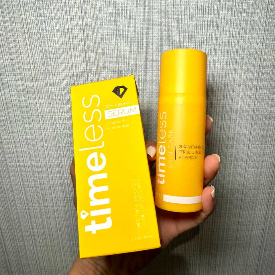 Timeless Skin Care 20% Vitamin C Serum Vitamin E Ferulic Acid Moisturizing Firming Orange Collagen Facial Essence, 30ml original
