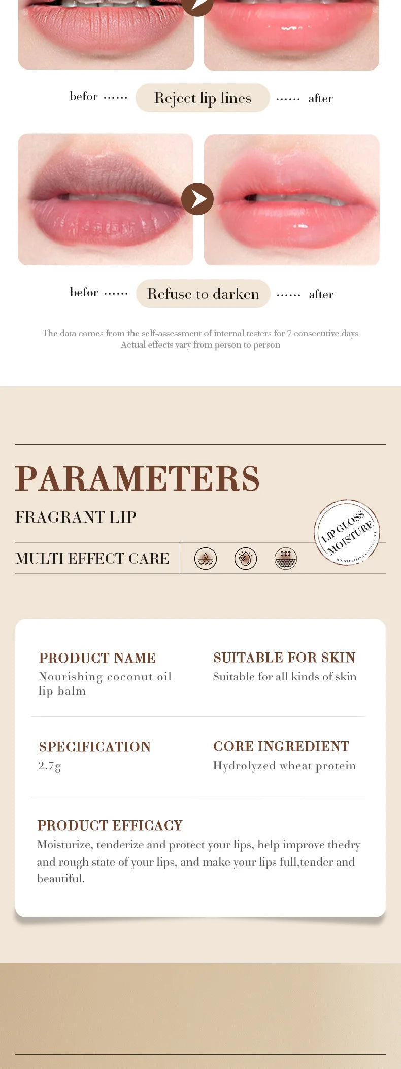 Coconut Lip Balm - Sustained Nourishment and Hydration for All Genders - Everyday Lip Care.