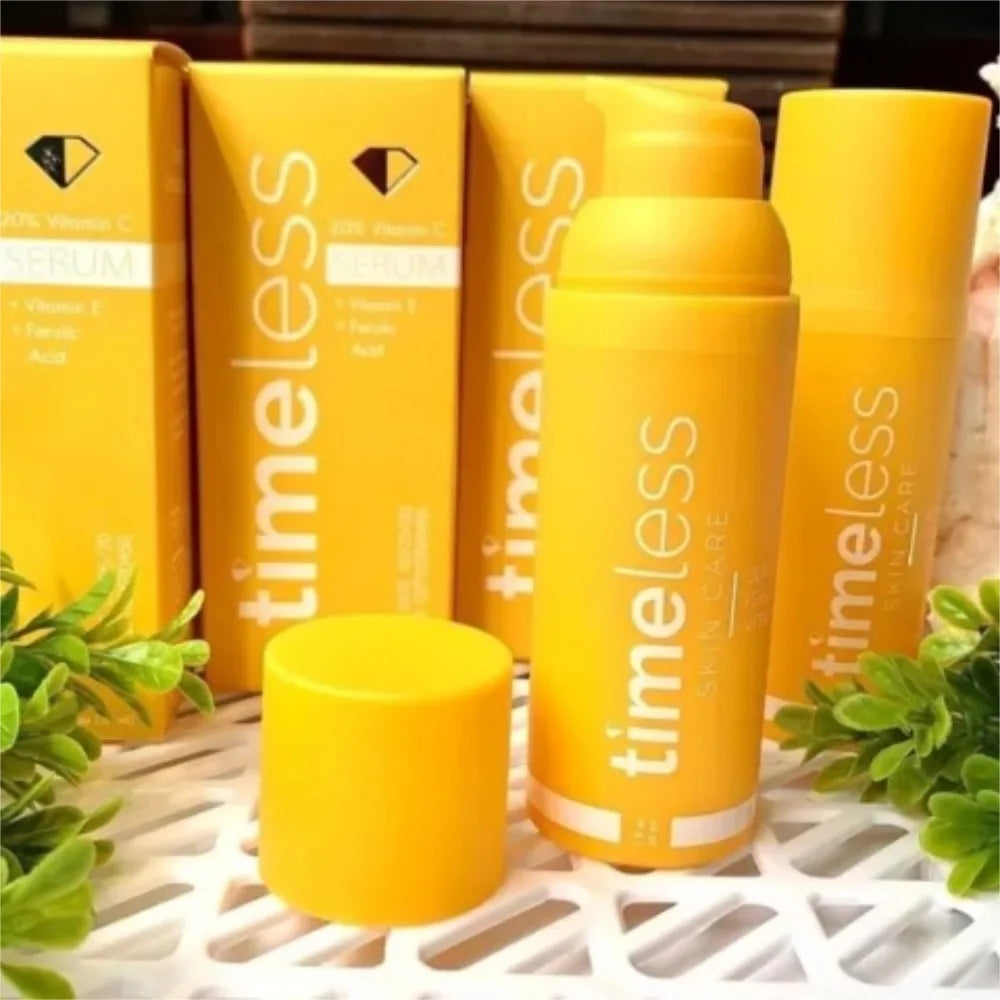 Timeless Skin Care 20% Vitamin C Serum Vitamin E Ferulic Acid Moisturizing Firming Orange Collagen Facial Essence, 30ml original